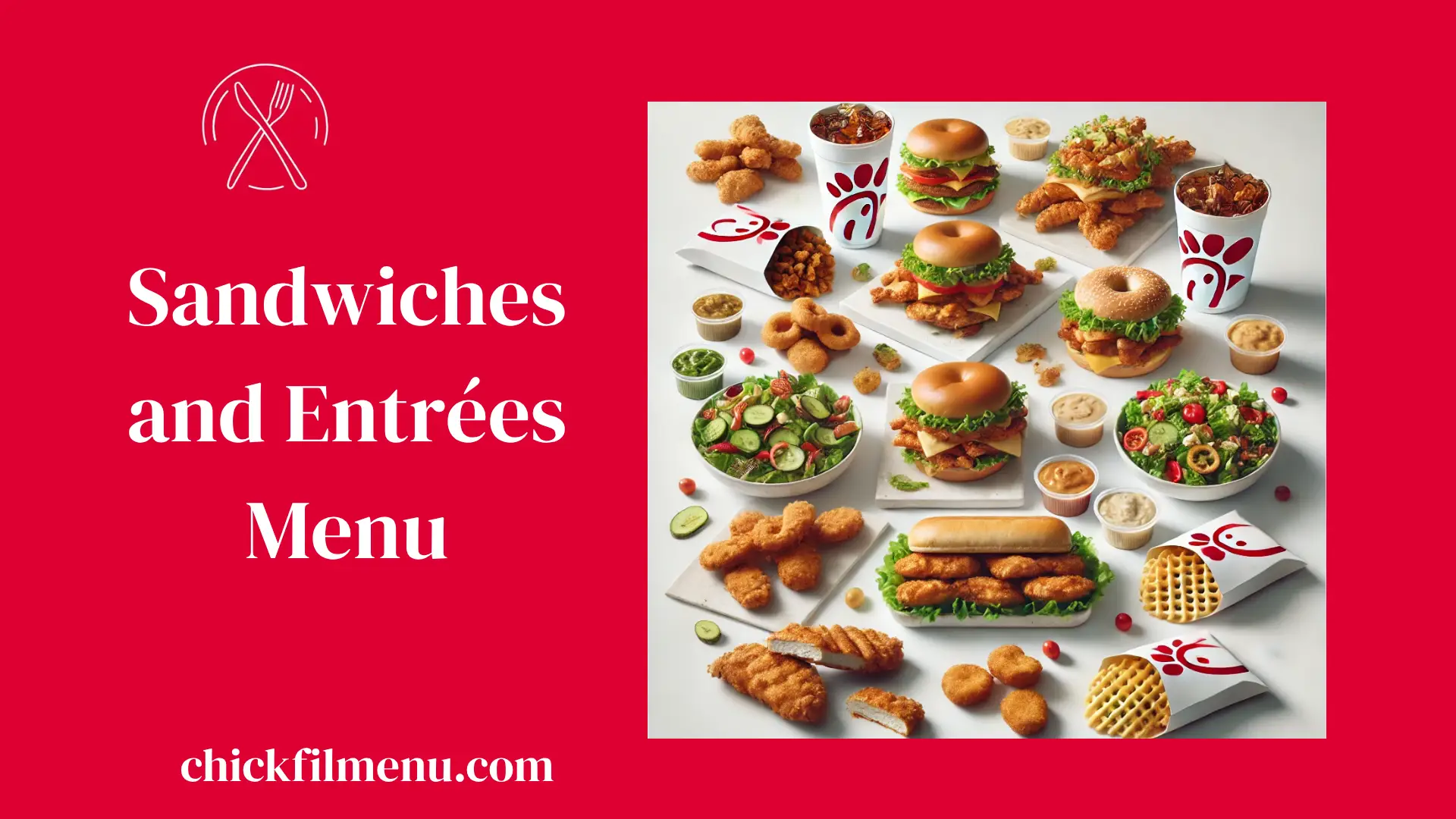 Chick-fil-A spicy chicken sandwich served with drink