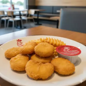 "Chick-fil-A Chicken Nuggets 8 piece bite-size fried chicken"