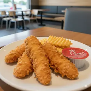 "Chick-fil-A Chicken Strips 4 count bigger serving option"