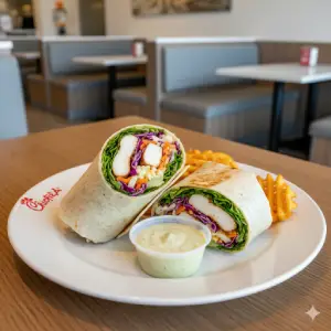 "Chick-fil-A Cool Wrap with grilled chicken and vegetables"