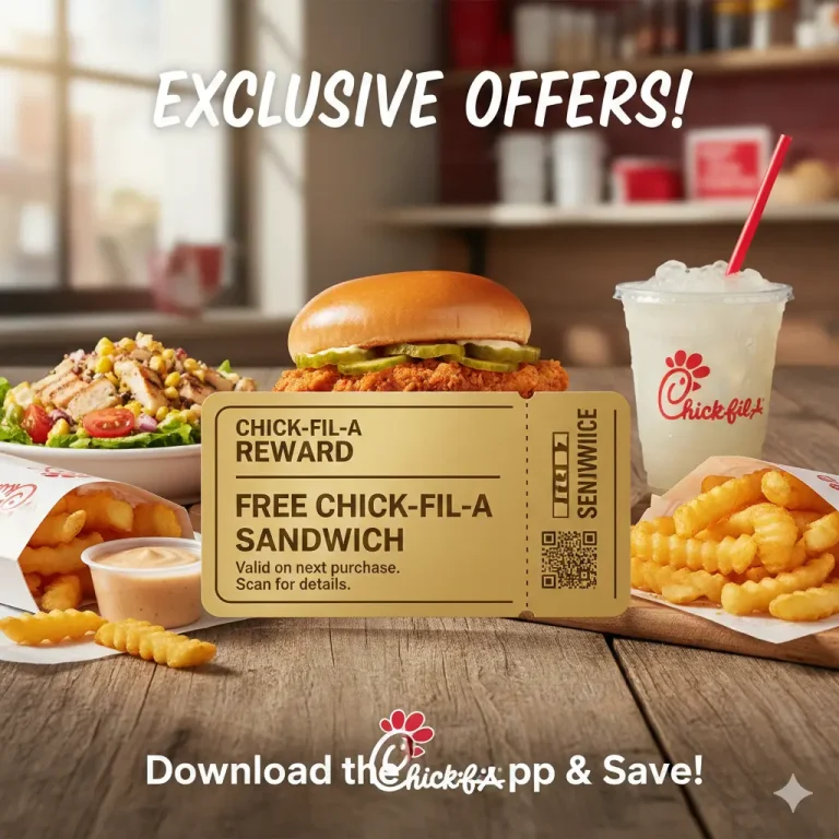"Chick-fil-A coupon and promo code deals banner"
